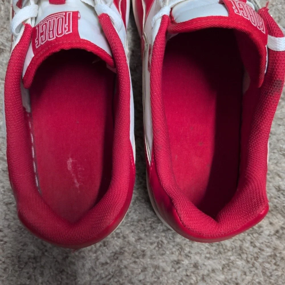 Nike Force 2013 Men's White Red Gold Swoosh 615996-166 Size 15